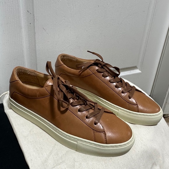 New in box Men’s Koio Italian leather brown sneaker/walking shoes Sz EU 40 US 7 - Picture 2 of 10